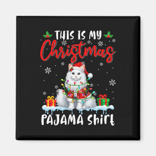 Aimant Mon Pyjama Père Noël Chat Animaux de Noël Lumières
