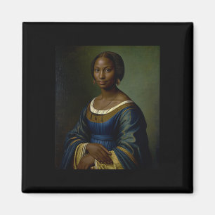 Aimant Mona Lisa noire Mois de l'histoire des Noirs Femme