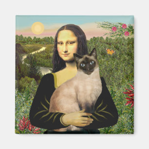 Aimant Mona Lisa - Seal Point Chat siamois
