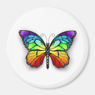 Aimant Monarque papillon arc-en-ciel