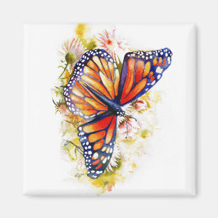 Aimant Monarque papillon floral