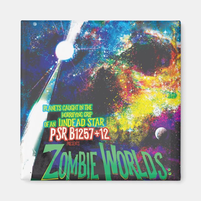 Aimant Mondes Zombie Galaxie d'Halloween (Devant)