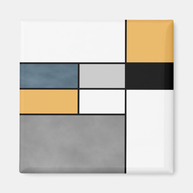 Aimant Mondrian inspiré (Devant)