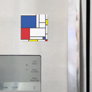 Aimant Mondrian Minimalist Geometric De Stijl Modern Art