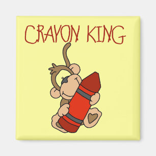 Aimant Monkey Crayon King Tshirts et cadeaux