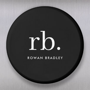 Aimant Monogram Classic Elegant Minimum Black and White