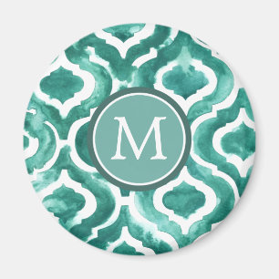 Aimant Monogramme Aquamarine Motif IV