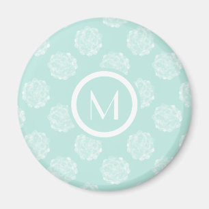Aimant Monogramme Bonheur des Plantes Pastel Succulen