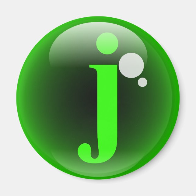Aimant Monogramme bulle J (Devant)