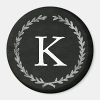 Aimant monogramme de couronne de tableau noir