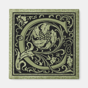 Aimant Monogramme de lettre de la lettre C premier