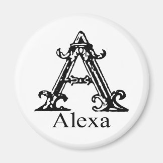 Aimant Monogramme fantaisie : Alexa