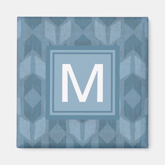 Aimant Monogramme | Geo Step extérieur | Motif Flèche ble (Devant)