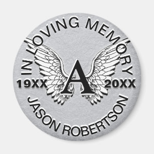 Aimant Monogramme Mémorial Angel Wings