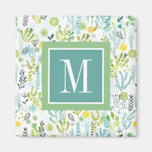 Aimant Monogramme   Motif sauvage et libre