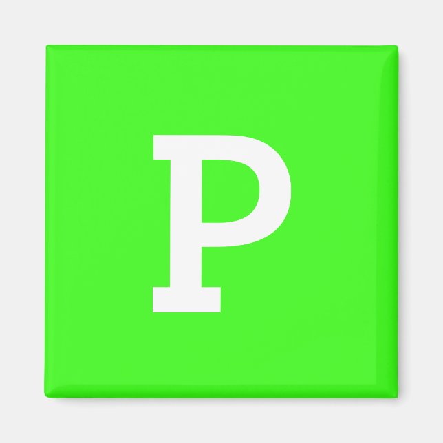 Aimant Monogramme Neon Green Meilleure coordination des c (Devant)