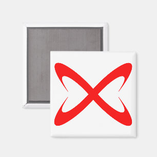 Aimant Monogramme X Lettre Rouge Élégant