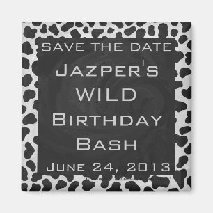 Aimant Monographie dalmate noir et blanc