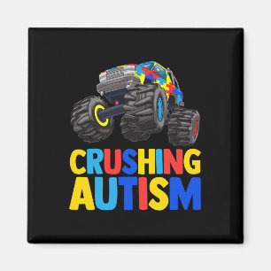 Aimant Monster Truck Crushing Austim Sensibilisation sur
