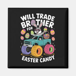 Aimant Monster Truck Cute Bunny Va Échanger Fraternité Po