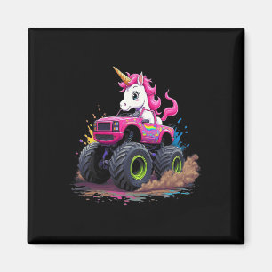 Aimant Monster Truck Unicorn Anniversaire Party Monster T