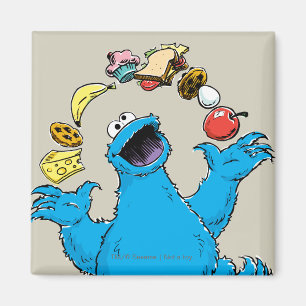 Aimant Monstre Cookies vintage Jongle