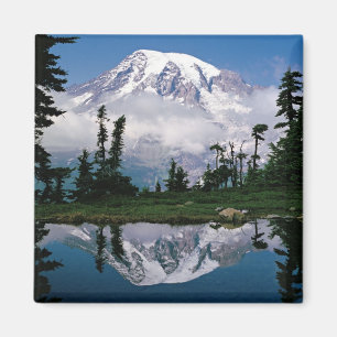 Aimant Mont Rainier reflété dans un lac de montagne