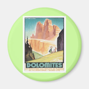 Aimant Montagne vintage de dolomites