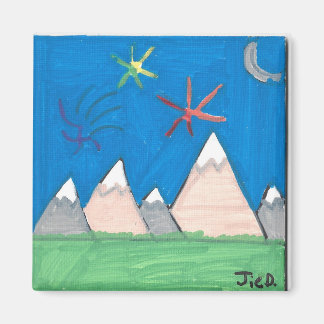 Aimant Montagnes et Feux d'Artifice