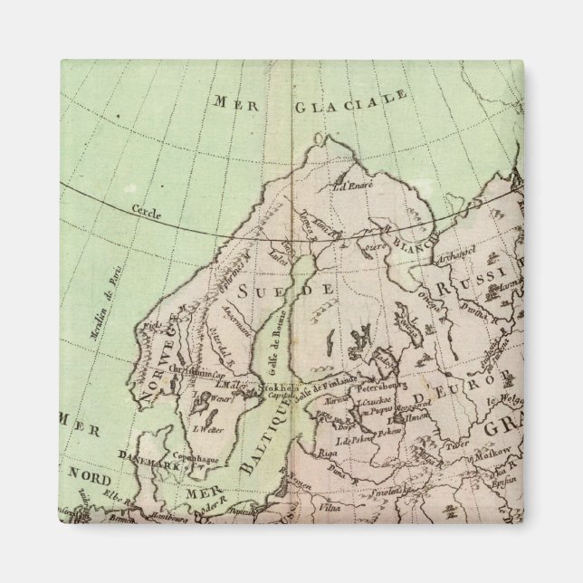 Aimant Montagnes et fleuves d'Europe (Devant)