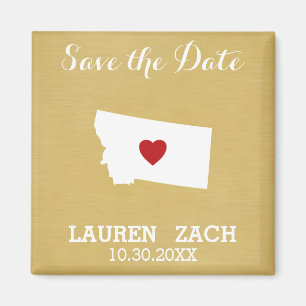 Aimant Montana Home State City Wedding Enregistrer la car