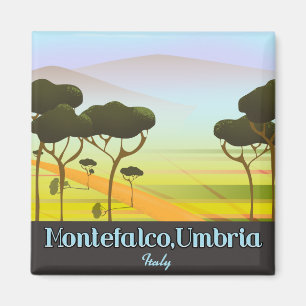Aimant Montefalco, Ombrie poster voyage italie