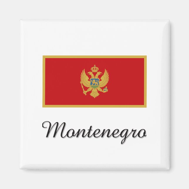 Aimant Monténégro - Conception du drapeau (Devant)