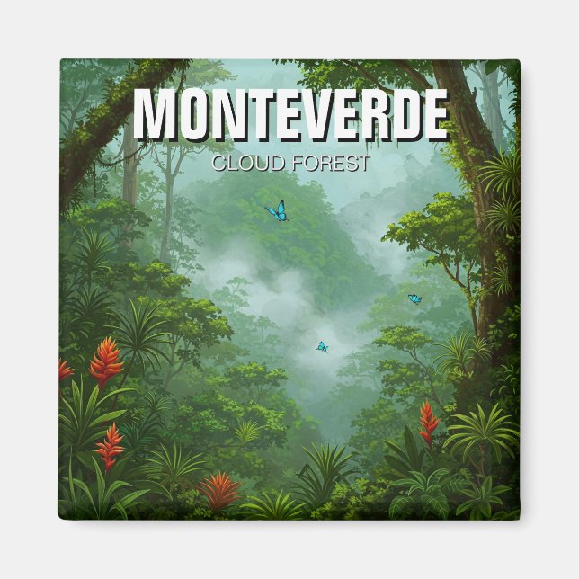 Aimant Monteverde Forêt nuageuse Costa Rica Voyage (Devant)