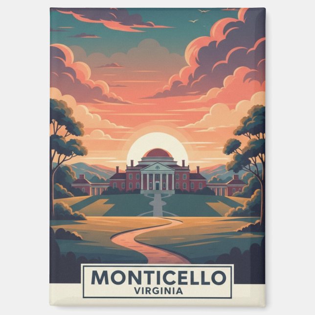Aimant Monticello Virginia Travel (Recto)