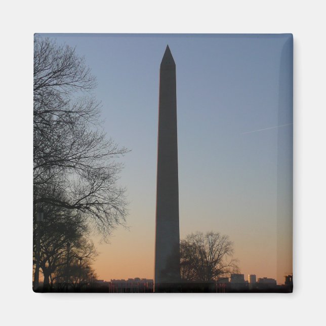 Aimant Monument de Washington au coucher du soleil (Devant)