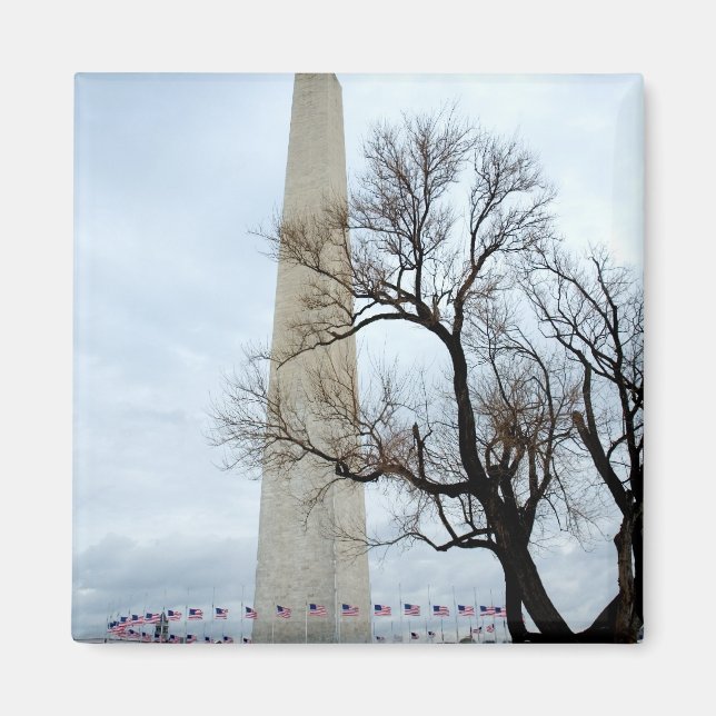 Aimant Monument de Washington en hiver (Devant)