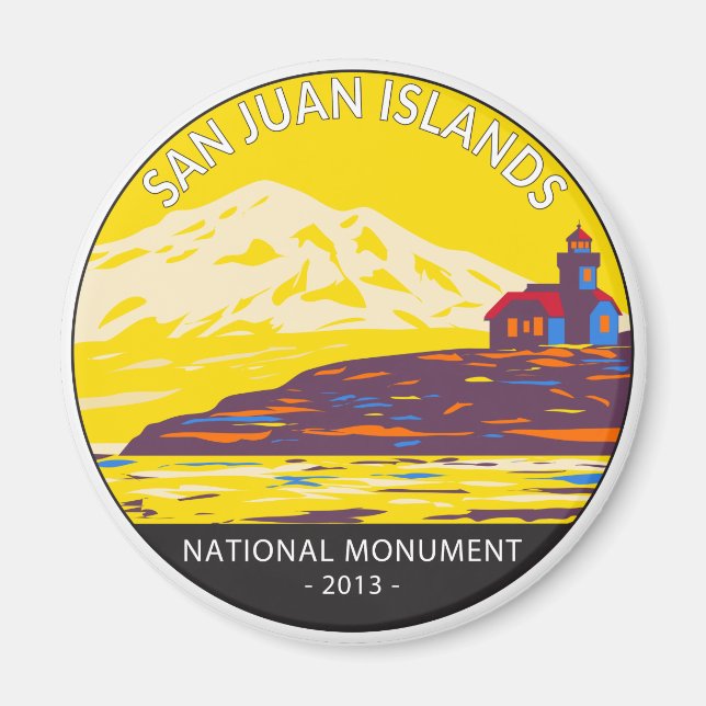 Aimant Monument national des îles San Juan Washington (Devant)