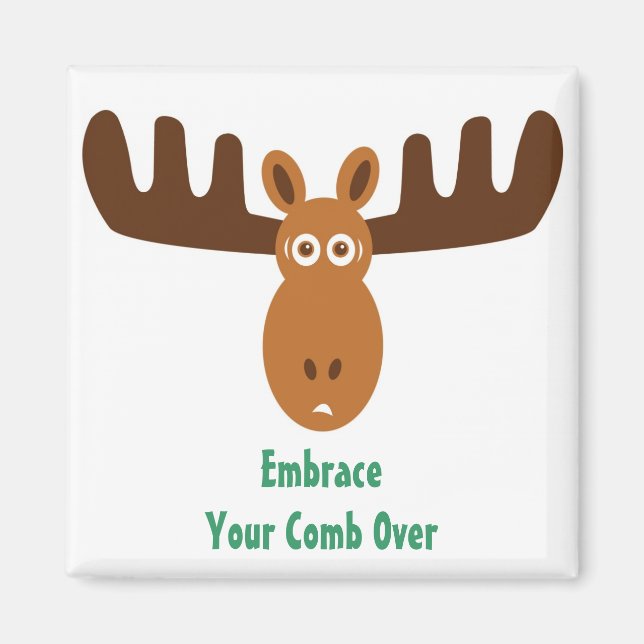 Aimant Moose Head_Embrassez votre peigne sur (Devant)