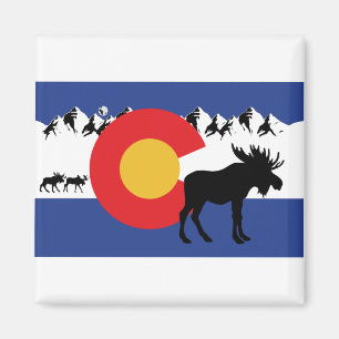 Aimant MOOSESin—Drapeau du Colorado