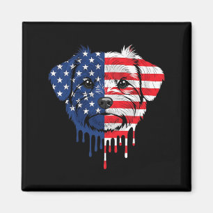 Aimant Morkie chien du 4 juillet AAAmerican Flag Patrioti