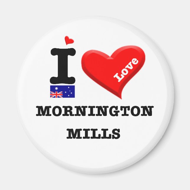 Aimant MORNINGTON MILLS - I Love (Devant)