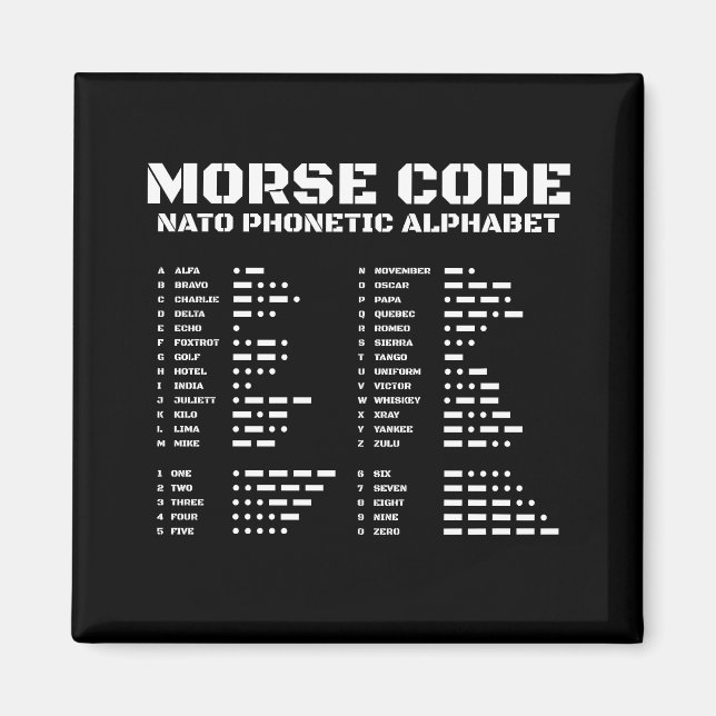 Aimant Morse Code et conception éducative OTAN (Devant)