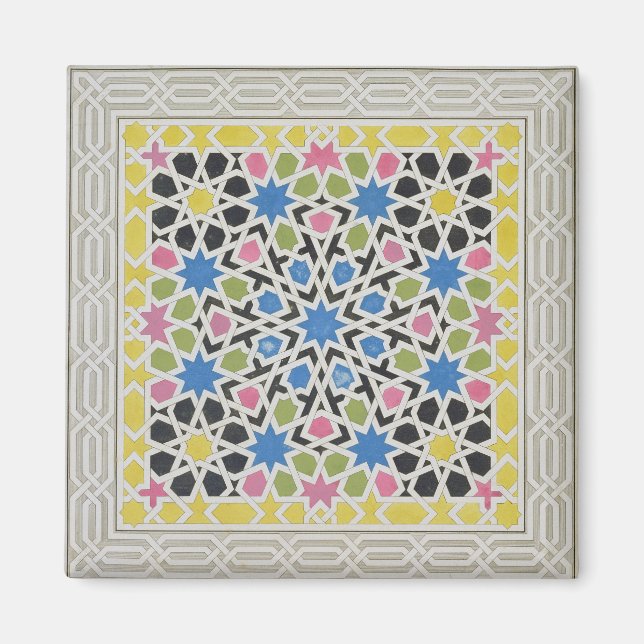 Aimant Mosaic design de l'Alhambra, de 'The Arabian (Devant)
