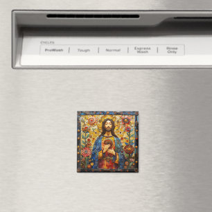 Aimant Mosaïque colorée Jésus-Christ