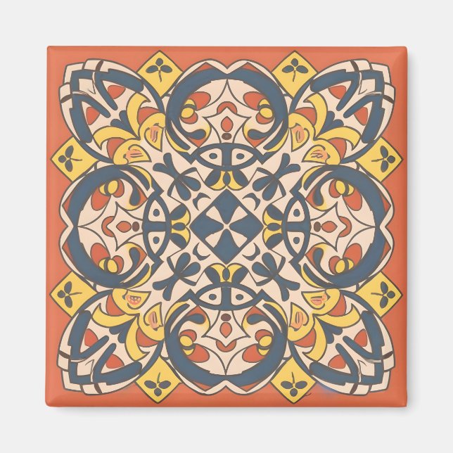 Aimant mosaïque de grenade (Devant)