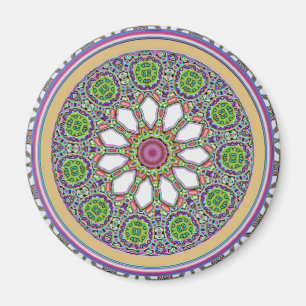 Aimant Mosaïque de tuile de fleur de marguerite assez