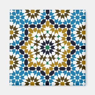 Aimant Mosaique marocaine motif géométrique bohème tradit