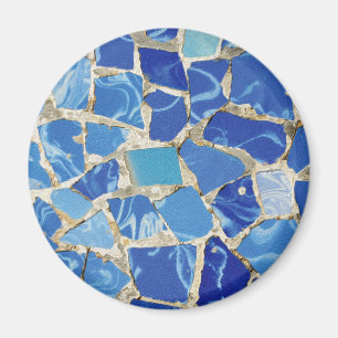 Aimant Mosaïques Gaudi avec touche huile