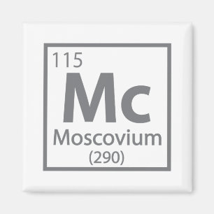 Aimant Moscovium - Tableau périodique scientifique russe